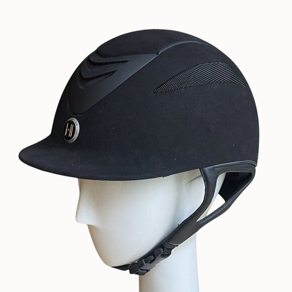 One K Defender Avance Riding Helmet Black Suede ASTM/SEI Certified Size XL - Picture 2 of 9